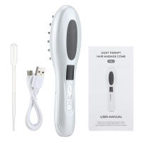 Peine de masaje eléctrico con luz roja y azul para masaje del cuero cabelludo, peine medicinal para el cuidado del cabello. - details 19