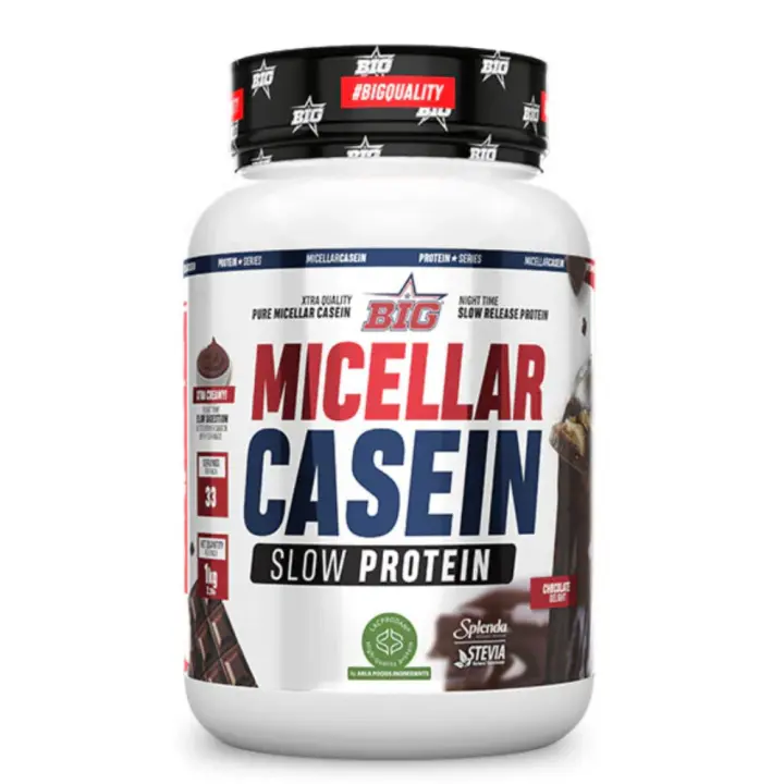 Big - Micellar Casein - 1 Kg. Caseina Micelar de Maxima Calidad, Proteina de Liberacion Sostenida para Recuperacion y Masa Muscular, Textura Cremosa - 1