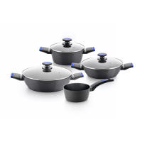MONIX Martín Berasategui – Batería de Cocina 7 Piezas – Aluminio Forjado Antiadherente sin PFOA – Apta para Inducción – Con Tapas de Cristal – Recomendada por Chef Estrella Michelín - details 0