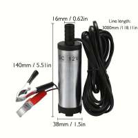 Bomba De Combustible Eléctrica Submersible 12V 38mm Bomba De Agua Para Coche Diesel Kerosene Transferencia De Aceite Succión De Agua Acero Inoxidable - details 1
