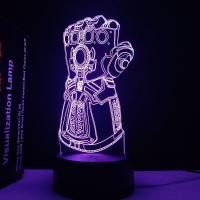 Lámpara De Mesa 3D Vision Colorida De Guantes De Thanos Con LED Luz Nocturna Acrylic Para Niños Regalo De Navidad Disney - details 8