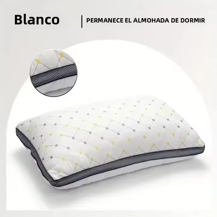 Almohada De Protección Para La Columna Cervical Cmaos Microfibra 100% Poliéster Oreja De Almohada Oblonga Para Viaje Y Hogar Pares Doble Ideal Para Estudiantes Y Dormitorios - 1