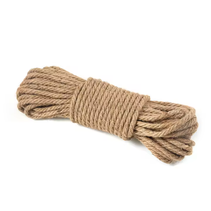 Cuerda de sisal para árbol rascador, 8 mm x 50 m, cuerda de sisal natural, columna rascadora, cuerda de cáñamo, cuerda de sisal, repuesto para gatos, cuerda de yute para el hogar, jardín, - 1