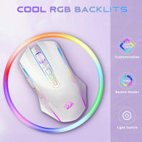 Ratón para juegos inalámbrico Redragon M910-WS, RGB, recargable, con 9 botones programables de edición macro, 8000 DPI, ergonómico inalámbrico, 70 horas para PC/Mac Gamer, FPS RPG MOBA RTS, color blanco - details 0
