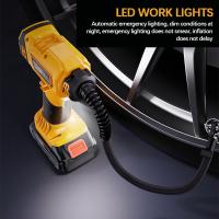 Bomba De Aire Para Neumáticos De Coche 830kpa Sin Cable Pantalla Digital Con Luz LED Compatible Con Batería Dewalt 20V Amarilla - details 6