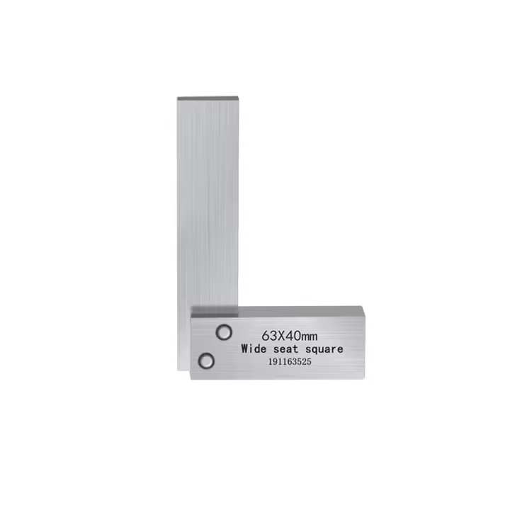 Escuadra de maquinista, escuadra para trabajar la madera, herramienta cuadrada ancha para diversas medidas de ingeniería, herramienta para trabajar la madera (tamaño: 63 × 40 mm) - 1