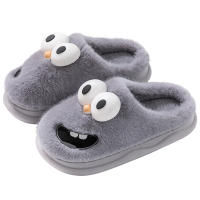 Nuevos Pantuflas De Hombre Invierno Dibujos Animados Divertidos Suela Suave Antideslizante Plataforma Pantuflas De Terciopelo Cálido Para Interiores Casual Algodón Zapatos Para El Hogar - details 0