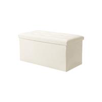 Reposiegos de almacenamiento, cajas plegables, reposabebés, banco cubo, capacidad de carga de hasta 300 kg, aptos para salón, dormitorio, entrada. Reposapiés de almacenamiento, reposapiés del asiento, material de cuero simulado, espacio amplio - details 2