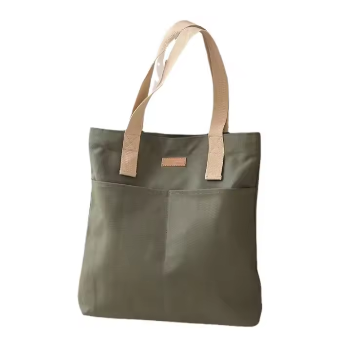 Bolso De Hombre Para Mujer En Lona Gran Capacidad Con Hilo De Costura Bolsa Práctica Y Conveniente Para Comunicación Diaria - 1