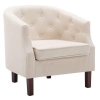 vidaXL Sillón de tela beige Sillon Dormitorio Sillon Comodos Silla Relax Sillón Sofá - details 0