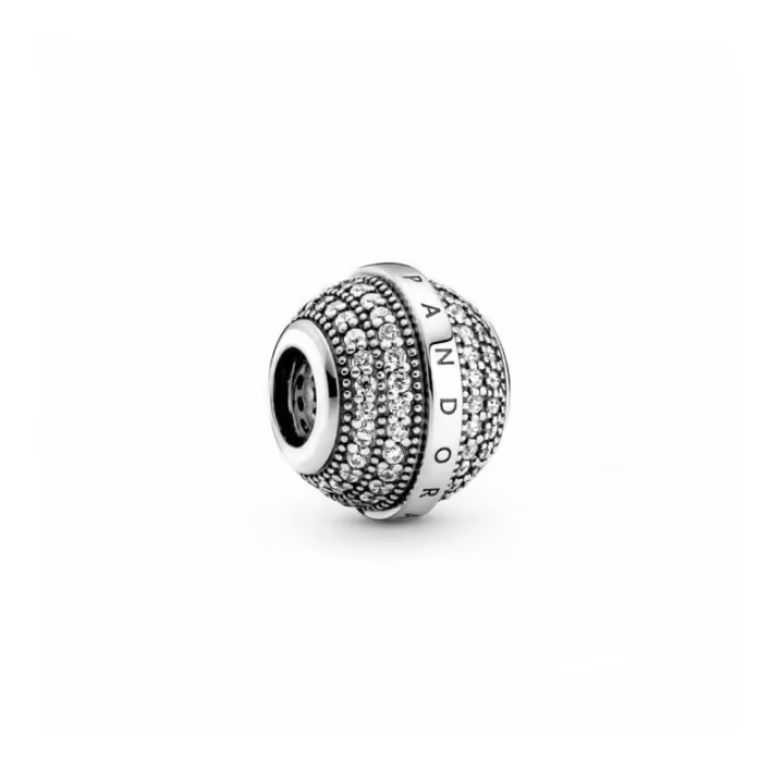 Charm en plata de ley Pavé & Logo - 799489C01 - 1