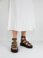 Calzados soraia, Sandalias Romanas de Plataforma para Mujer - Estilo Gladiador con Hebillas Ajustables, Suela Gruesa Cómoda, Diseño Casual de Verano - Disponible en Negro, Marrón y Estampado de Leopardo. - details 4