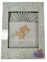 Minicuna🍼✨ Juegos de Sábanas 100% Algodón para Minucuna-Modelo Mapachito- Fondo Blanco– Suavidad y Confort para tu Bebé  Mommata✨🛏️ - details 5