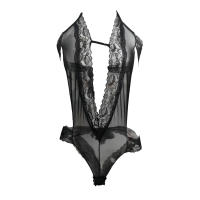 Body negro Sexy de encaje Hot Mujer con lazo lencería íntima marca generica - details 4