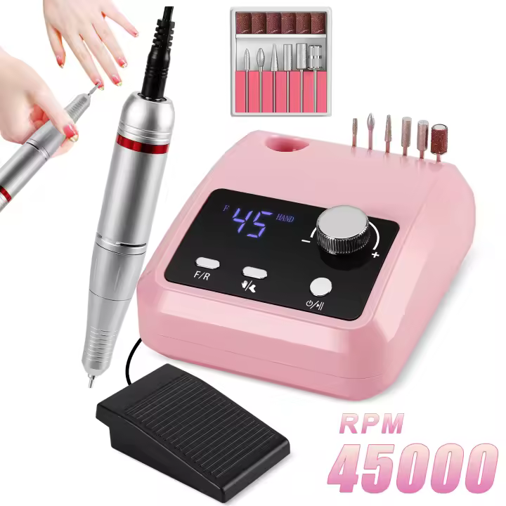 Máquina De Uñas 45000RPM Con Vibration Baja Y Modo Pausa Profesional Set De Manicura Para Salon Y Uso Doméstico - 1