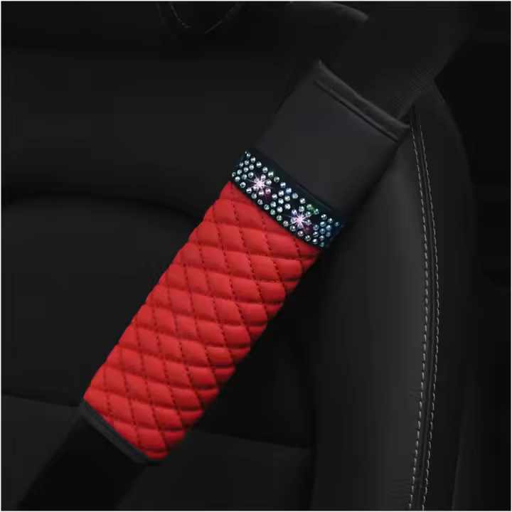 piezas de funda para cinturón de seguridad de automóvil, almohadillas para cinturón de seguridad de automóvil, accesorios para arnés, correas con almohadillas para arnés para una conducción más cómoda - 1