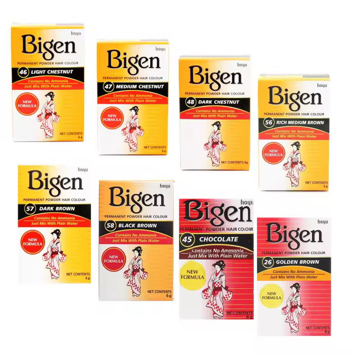 Bigen-Tinte permanente en Polvo sin Amoniaco Varios colores - 1