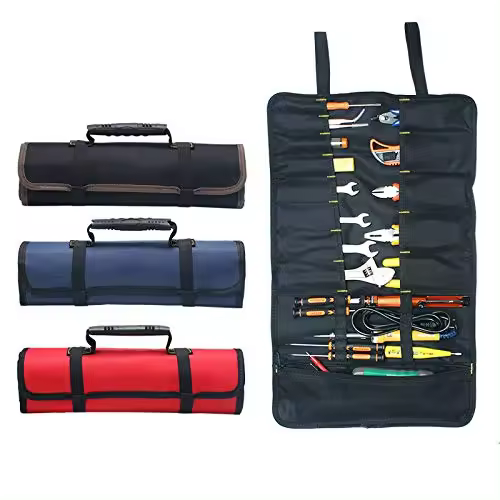 Bolsa de herramientas vacía portátil de 22 bolsillos, bolsas de herramientas, organizador de herramientas, bolsa/estuche/bolsa de kit de herramientas enrollable de tela Oxford 600D (sin herramientas) - 1