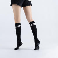 Calcetines De Yoga Para Mujer Antideslizantes Con Rayas Algodón Fitness Zumba Aeróbicos Pilates Deportes Interior Talla Calf-High - details 5