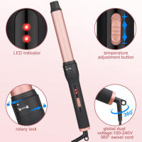 Rizador Pelo Ondas Plancha Ondas, [5 en 1] Rizador de Pelo con Temperatura Regulable, Cerámica Ondulador de Pelo Calentamiento Rápido Pinzas Rizadoras 3 Barriles con Barras Recambiable - details 3