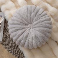 Almohada redonda de calabaza con diseño de conejo de imitación de rayas teñidas, hecha a mano, con ruedas, para sofá o cama. - details 7