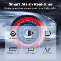 Sistema De Monitoreo De Presión De Neumáticos Para Coche Con Alarma De Seguridad Automática Y 4 Sensores Externos Wireless Mini TPMS USB - details 1