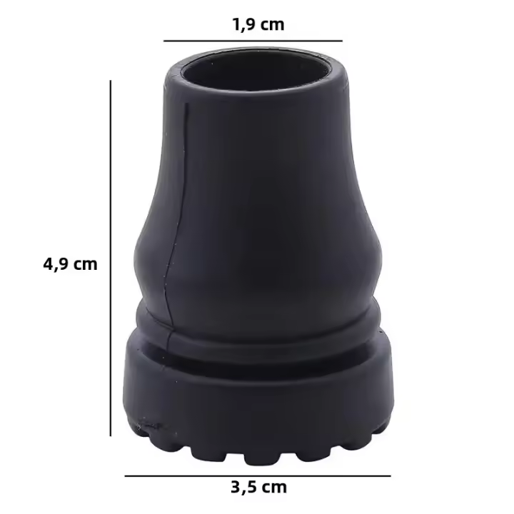 Protector De Punta De Bastón Antideslizante Para Caminar Y Trekking Funda Para Palos De Apoyo Capa Protectora De Goma Para Paseos Y Senderismo - 1