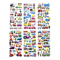 Pegatinas 3D De Burbuja Para Coche Camión Avión Vehículos Infantiles Diversión Educativa Impermeables Cartoon Anime Para Niñas Y Niños - details 1