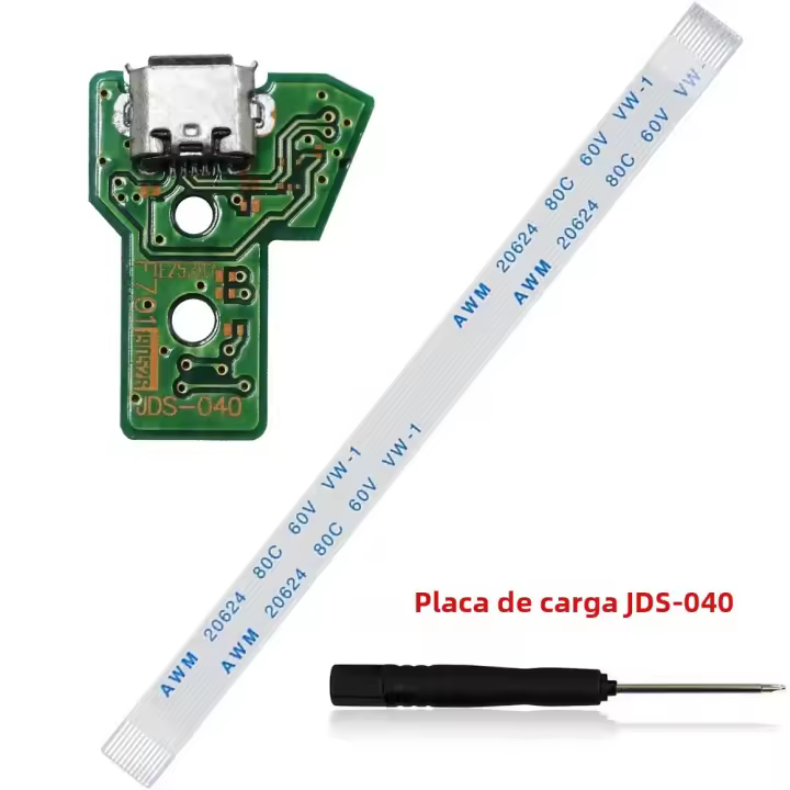 IVYUEEN Placa De Circuito De Puerto De Carga USB 12Pin JDS 011 030 040 050 Para Controlador Dualshock 4PS4 Cable Flex De Cinta - 1