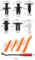 100pcs Herramientas De Desmontaje Para Coche Clips Plásticos Mixtos Retenciónde Puertas Y Remoción De Productos Herramientas De Fijación Automotriz - details 7