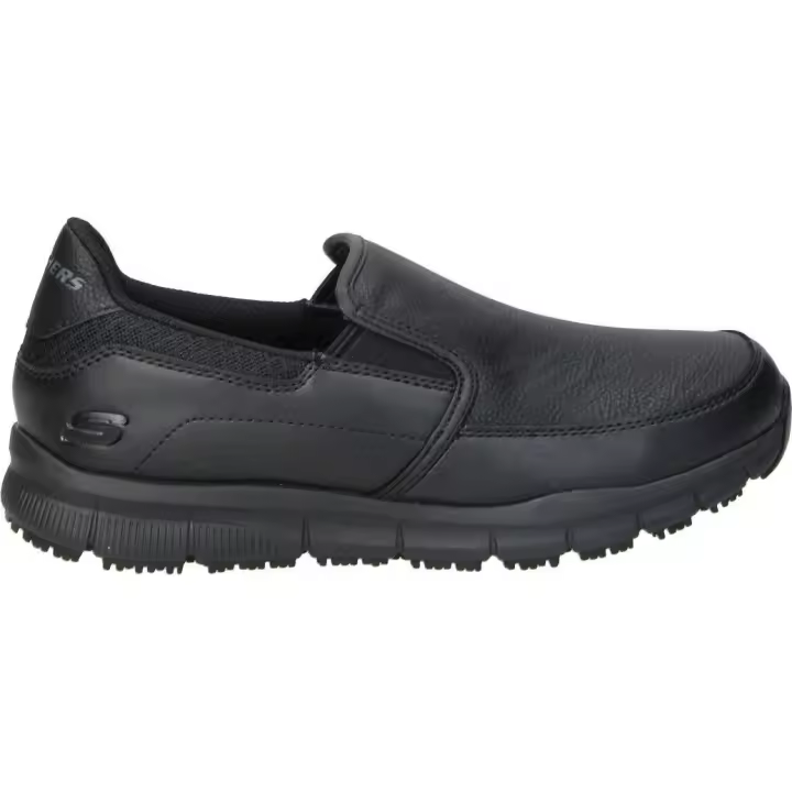 SKECHERS  Zapatos de Trabajo Skechers Work Relaxed para mujer – Mocasines de Trabajo en Color Negro – Mocasín sin Cierres – Estilo Para Trabajo – Cómodas y de Alta Calidad - Modelo 77236EC-BLK - 1