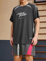 Camiseta De Verano Para Hombre Con Parches Sueltos Cuello Redondo Manga Corta Transpirable Ligera Y Secado Rápido Ropa Casual - details 11