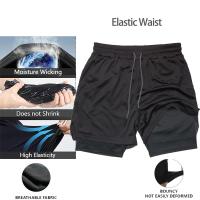 Shorts De Rendimiento John Cross Para Hombre Pantalón Corto Secado Rápido 2 En 1 Y2K Running Deportes Atléticos - details 7