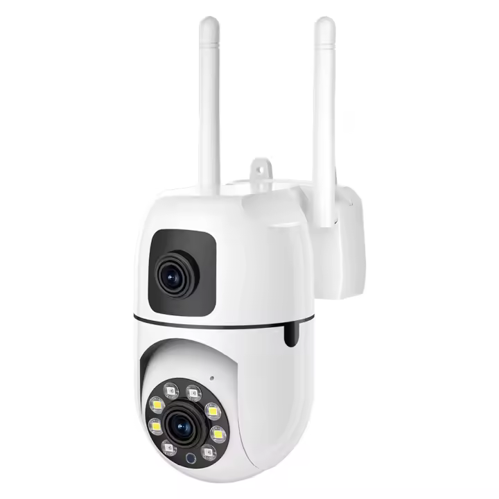 Cámara De Seguridad IP 8MP HD Wifi PTZ Dual Lens Dual Screen AI Auto Tracking Exterior Cámara CCTV De Protección IP Con Visión Nocturna Y Audio Bidireccional - 1
