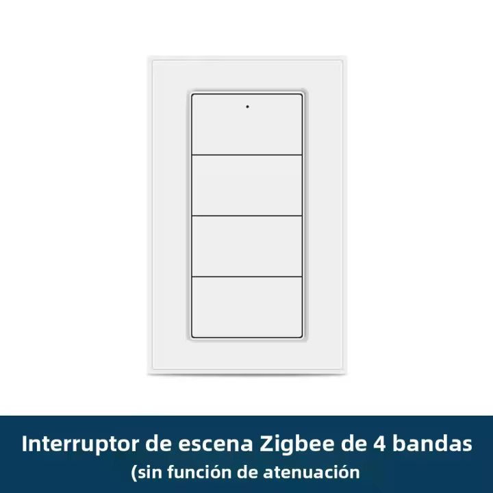 Interruptor De Escena Zigbee 4 Canales Portátil Zemismart Compatible Con Smart Life Y Smartthings App Energizado Por Baterías - 1