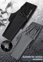 Pantalones De Verano Para Hombre En Seda Helada Delgados Estilo Suelto Ropa De Trabajo Casual Secado Rápido Deporte Pantalones Largos Transpirables Alta Elasticidad - details 1