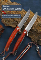 Cuchillo Plegable De Acero Damasco VG10 Cuchillo De Campo Mini Para Exterior Cuchillo De Bolsillo Coleccionista Cuchillo De Defensa - details 4