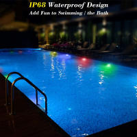 Luz LED Submersible Mini Con Control Remoto Para Eventos Fiesta Vaso Acuario Batería Incluida Luz Nocturna Redonda Para Decoración - details 7