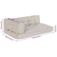 Cojín para Sofá de Palets de vidaXL con Soporte para Brazos y Espalda de Tela Crema - details 7