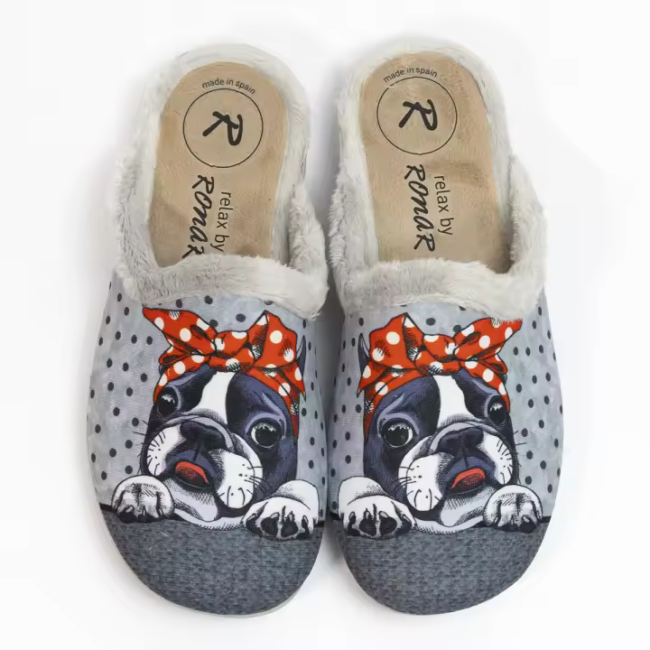 Zapatilla De Casa Bulldog 2505 Gris - 1