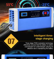 Cargador De Batería De Coche 240W 12V 24V 5A/10A 3 Etapas Con Pulso Y Pantalla LCD Digital Para Motocicleta Reparación De Baterías - details 10