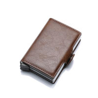 Porta Tarjetas De Crédito De Fibra De Carbono Para Hombres Doble Protección Anti RFID Funda De Monedero Metálico Minimalista Para Negocios Regalo - details 9