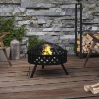 vidaXL Brasero con atizador acero XXL 58 cm - details 0