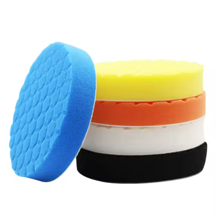 Kit De Pads De Pulido Para Coche 5 Piezas Auto Adhesivos Para Cera Y Pintura Incluye Esponja Lana Y Polipiel Para Mezclador De Perforadora - 1