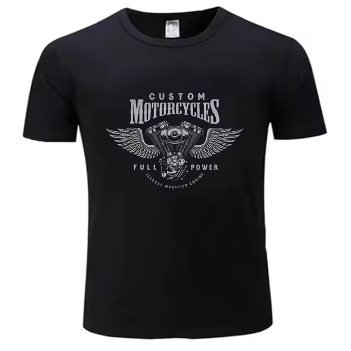 Camiseta Para Hombres 2024 Con Diseño De Motor De Motocicleta Estilo Bobber Chopper Harleys Oversize Davidson Ropa Casual Unisex - 1