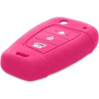 Banner - Funda silicona mando llave del coche 3 botones compatible con Hyundai rosa