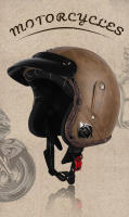 Nueva Bicicleta De Motocicleta 2023 Sombrero De Motocicleta De Cuero Clásico Retro Certificado 3C Para Bicicleta De Arena Y Scooter - details 1