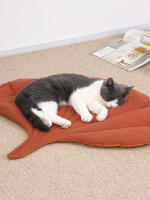 Cama De Gato En Forma De Hoja Almohadilla Cómoda Y Cálida Para Perro Y Gato Doble Cara Cubierta De Suelo Con Diseño Cartoon - details 6