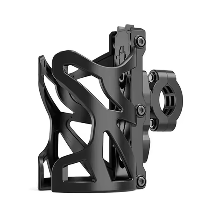 Soporte Universal Para Bebidas De Motocicleta Accesorios De Manillar Para Botella De Agua Plástico Caja De Gato Terminación De Plata Técnica - 1