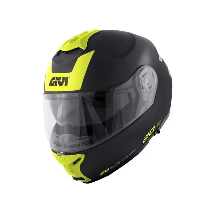 Casco Modular GIVI X20 EXPEDITION NEGRO MATE AMARILLO FLUOR - 1
